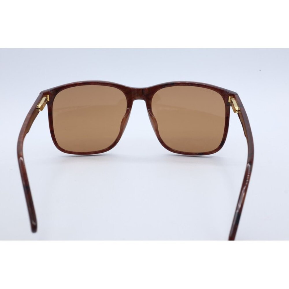 Gucci GG 1041S 003 Square Havana Brown Sunglasses Brown Lenses NEW - Picture 4 of 6